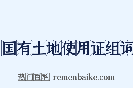 国有土地使用证组词是什么意思的图片